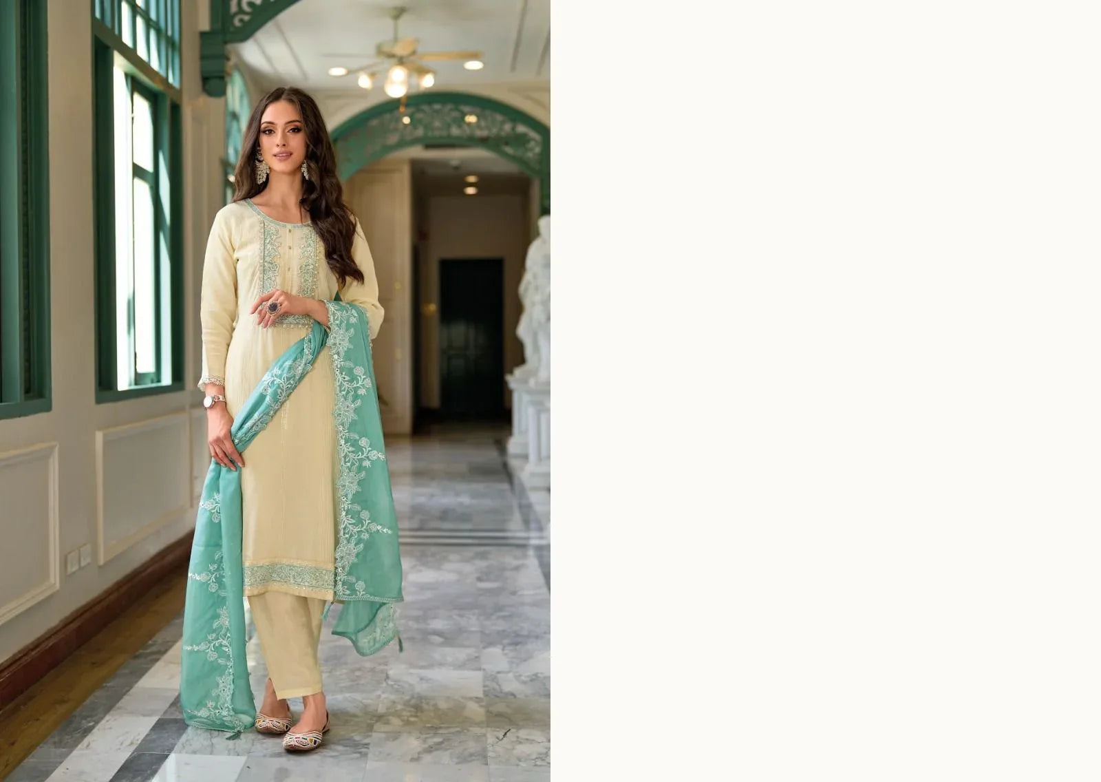 Zaveri Hasrat Wedding Wear Readymade Suit D.No. 1253 - Anant Exports