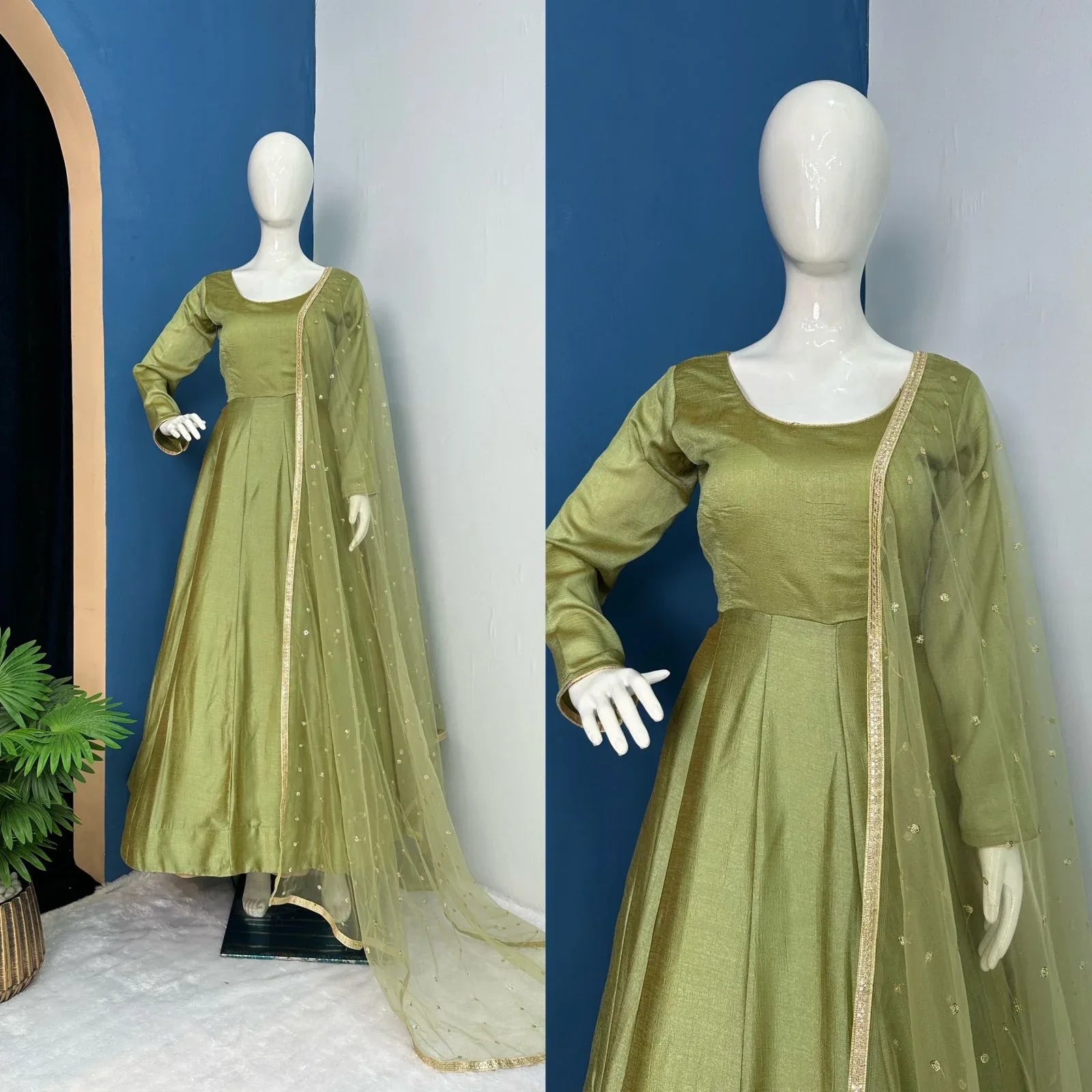 Wedding Wear Fancy Gown D.No. 1030 - Anant Exports