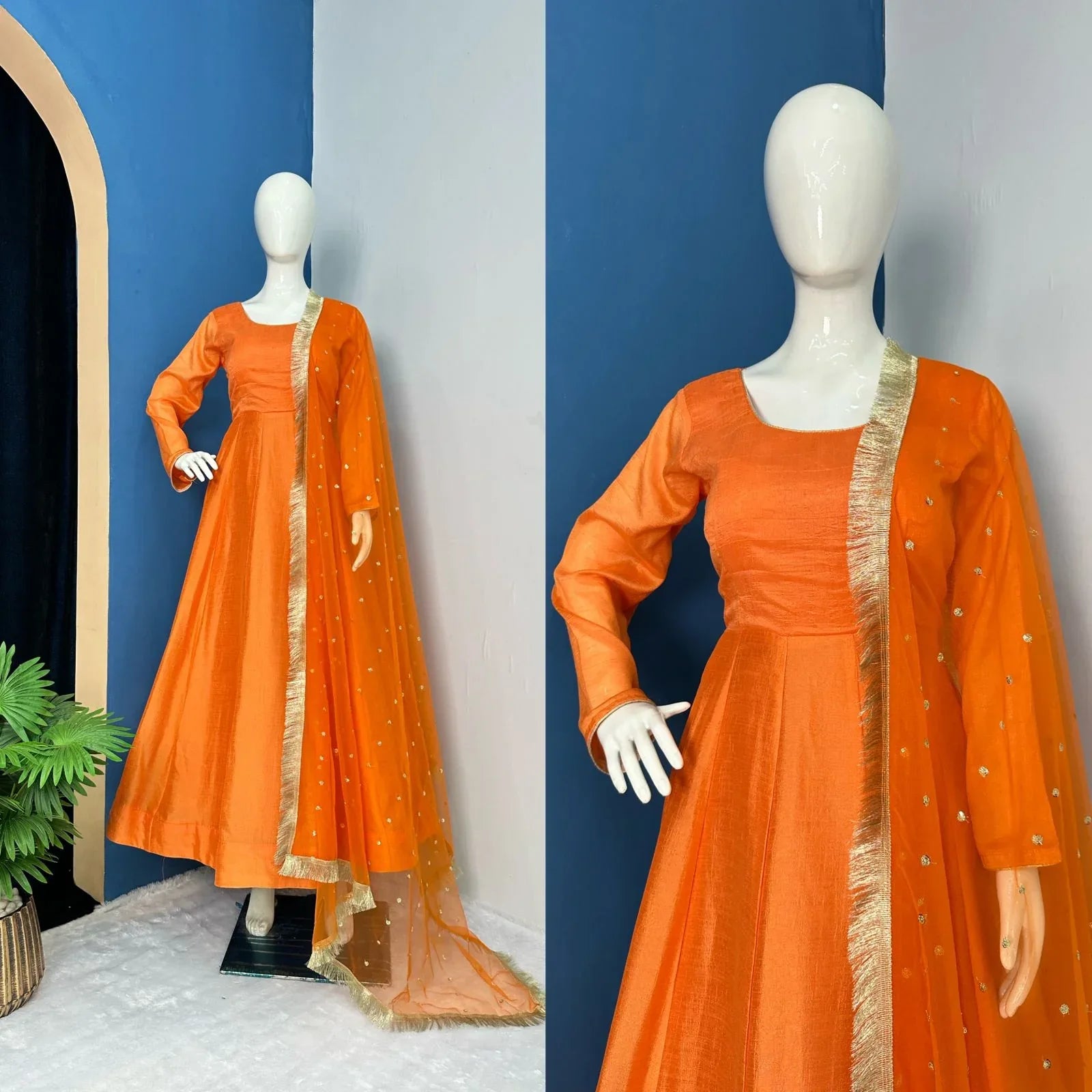 Wedding Wear Fancy Gown D.No. 1030 - Anant Exports