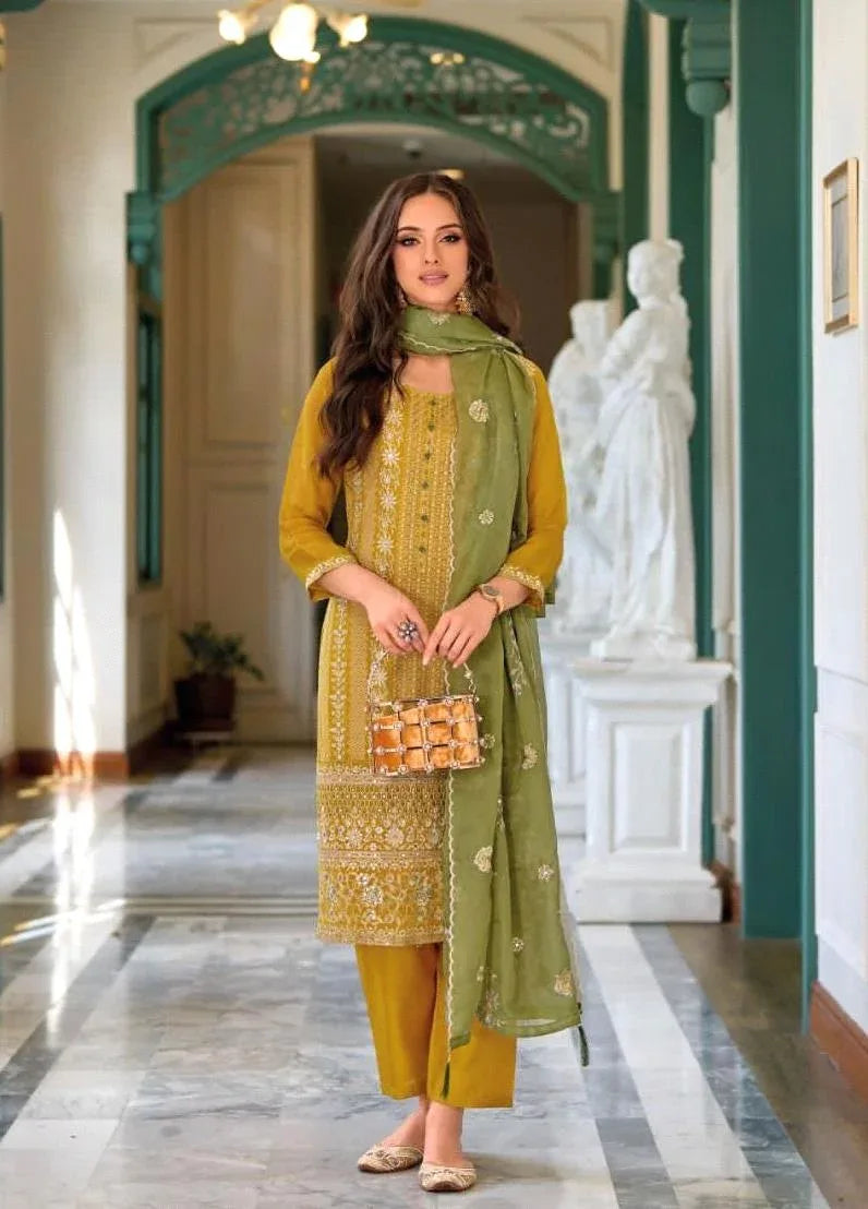 Zaveri Hasrat Wedding Wear Readymade Suit D.No. 1251 - Anant Exports