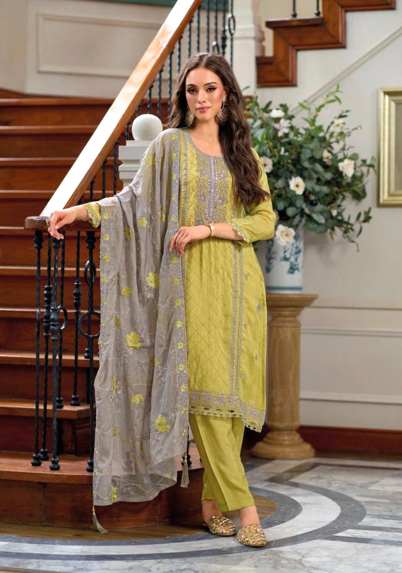 Zaveri Hasrat Wedding Wear Readymade Suit D.No. 1252