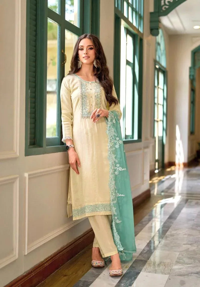 Zaveri Hasrat Wedding Wear Readymade Suit D.No. 1253 - Anant Exports