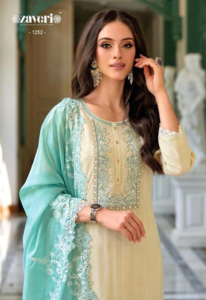 Zaveri Hasrat Wedding Wear Readymade Suit D.No. 1253 - Anant Exports