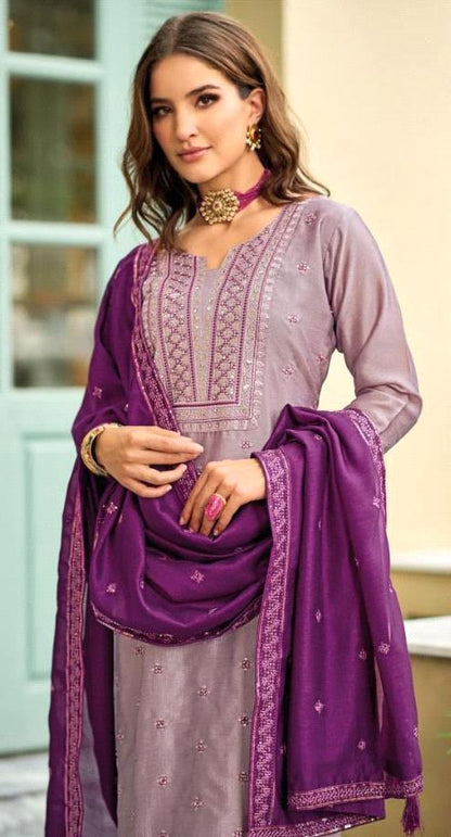Zaveri Aarina Premium Silk Kurti Pant With Dupatta D.No. 1246 - Anant Exports