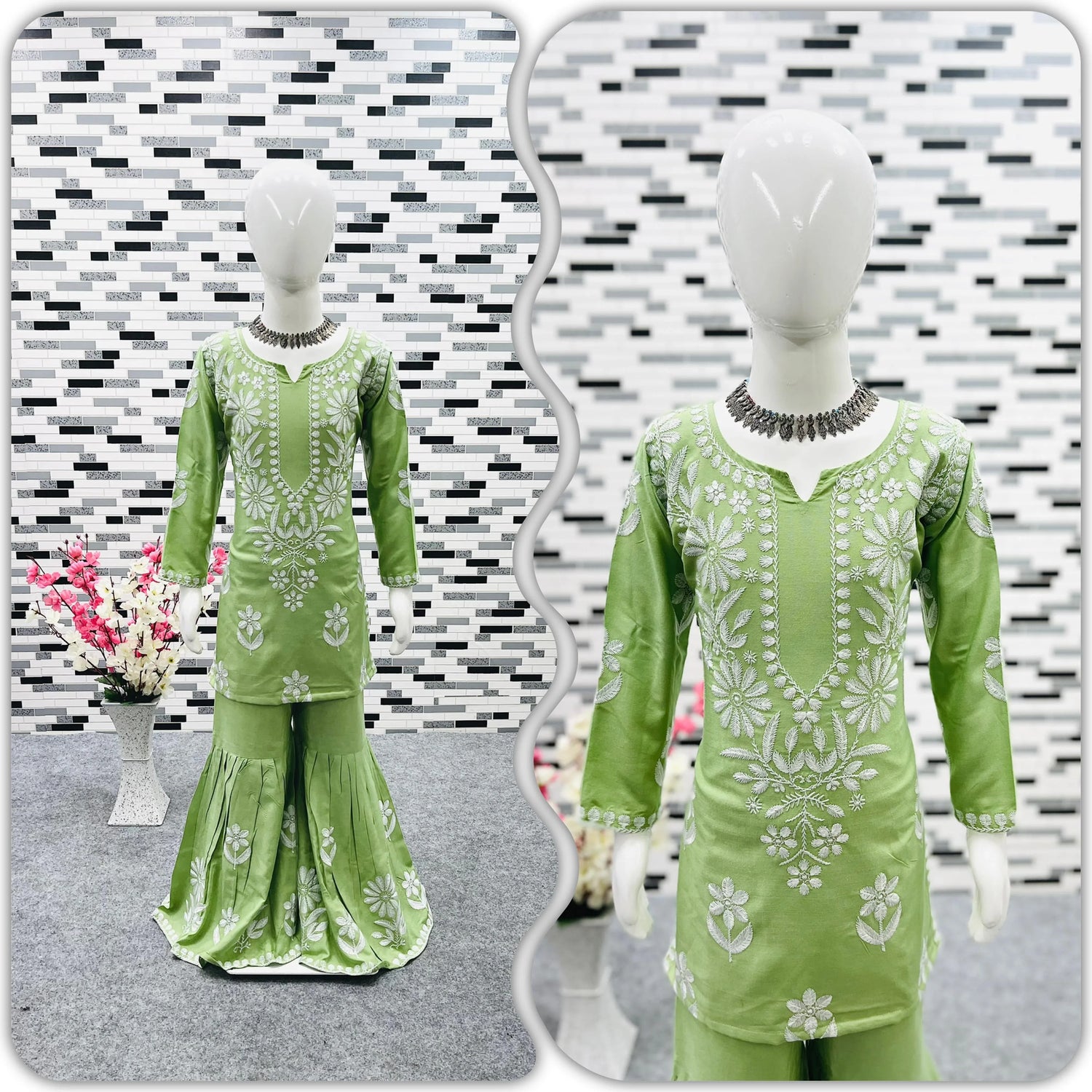 Ready To Wear Sharara Kids Suit D.No. 140 - Anant Exports