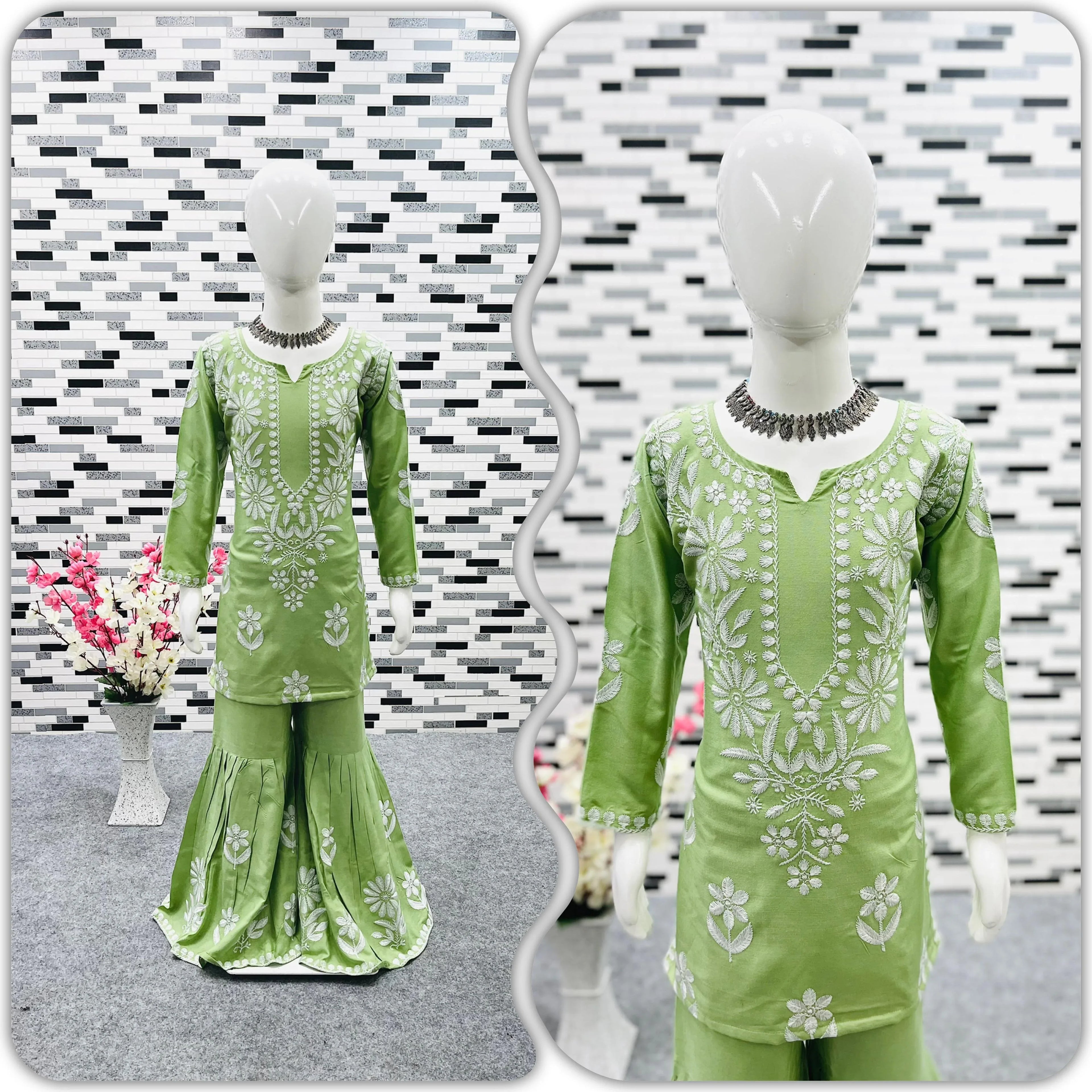 Ready To Wear Sharara Kids Suit D.No. 140 - Anant Exports