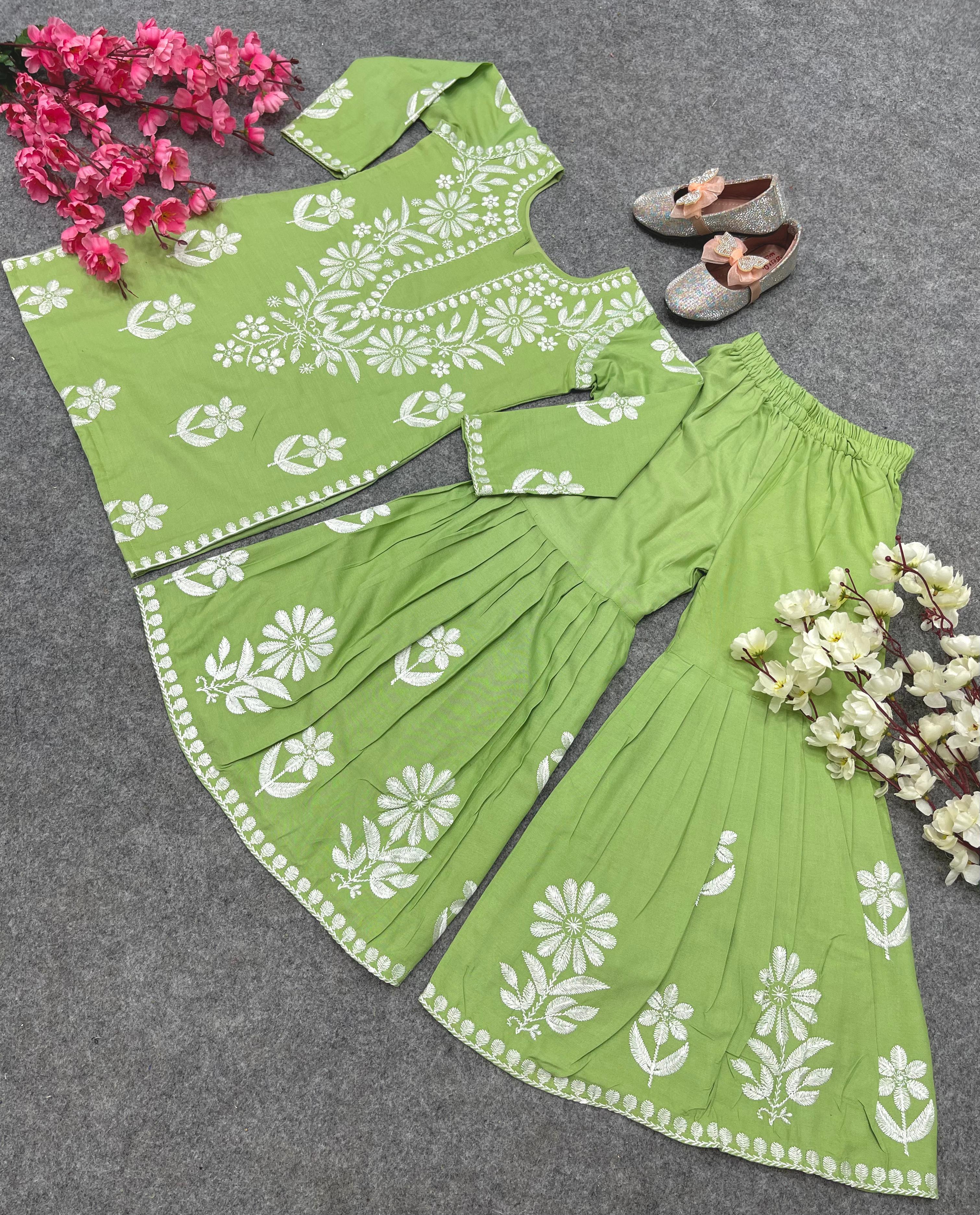 Ready To Wear Sharara Kids Suit D.No. 140 - Anant Exports