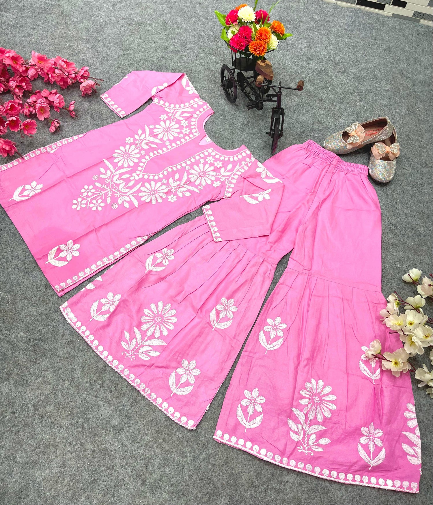 Ready To Wear Sharara Kids Suit D.No. 140 - Anant Exports