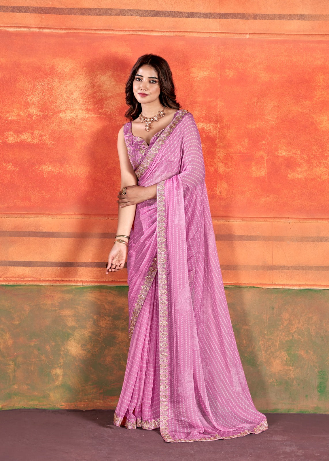 Pihu By Stavan Chiffon Embroidery Saree D.No. 106