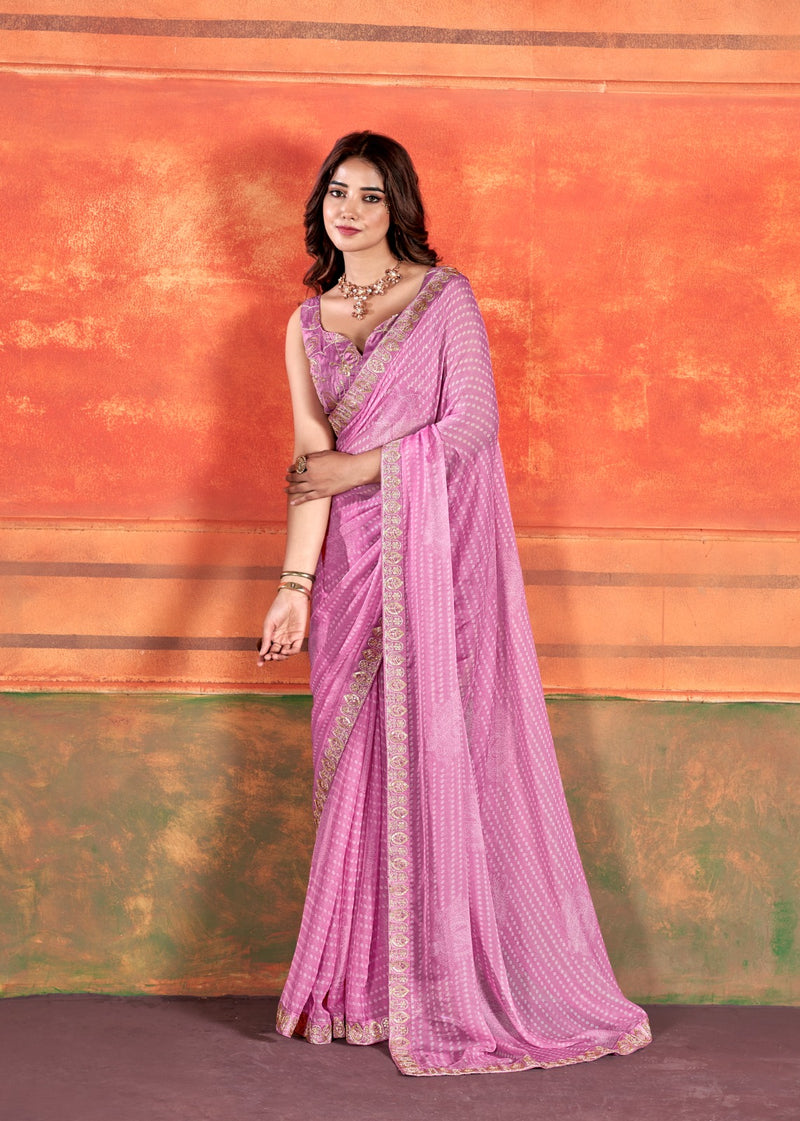 Pihu By Stavan Chiffon Embroidery Saree D.No. 106
