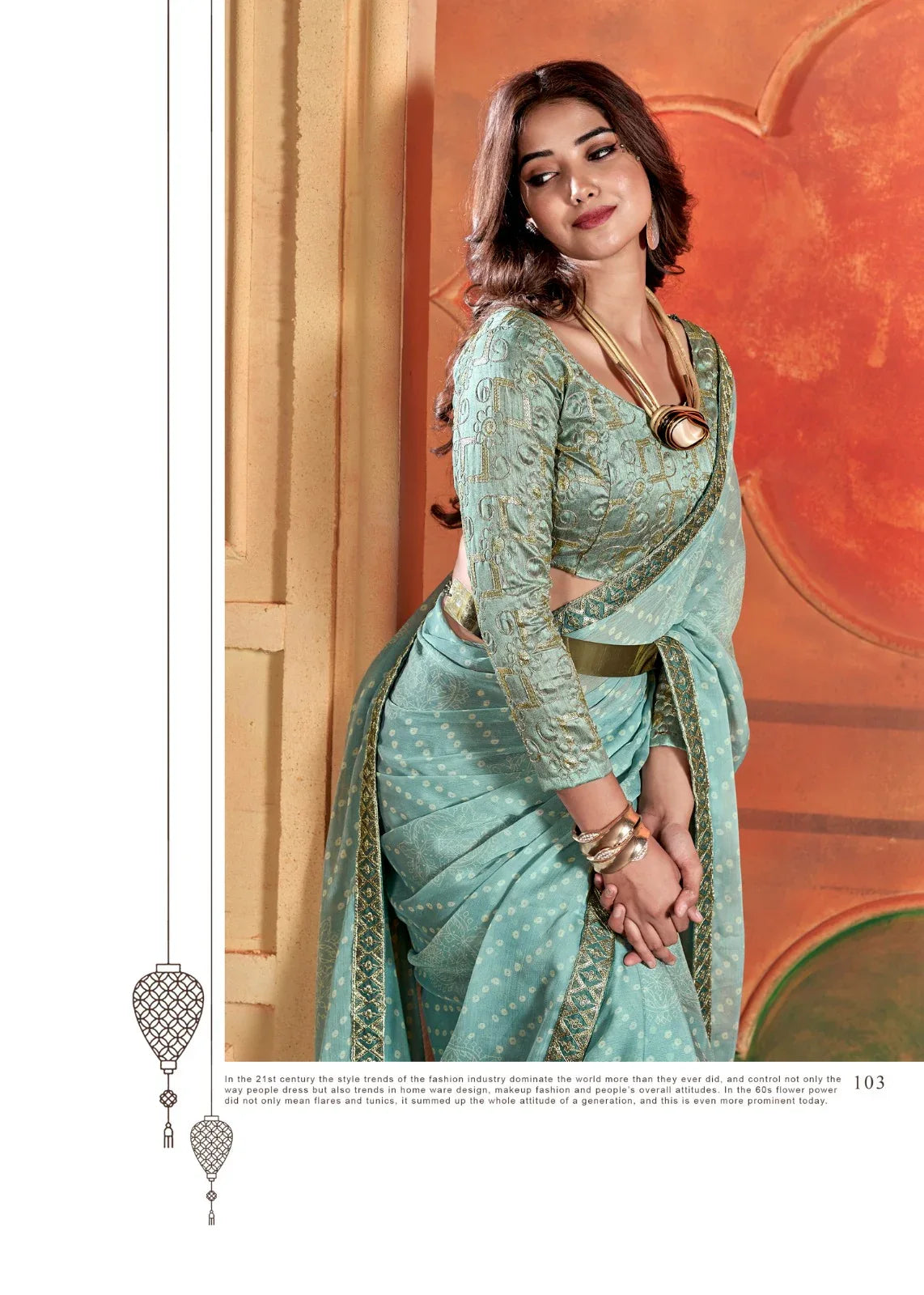 Pihu By Stavan Chiffon Embroidery Saree D.No. 103 - Anant Exports