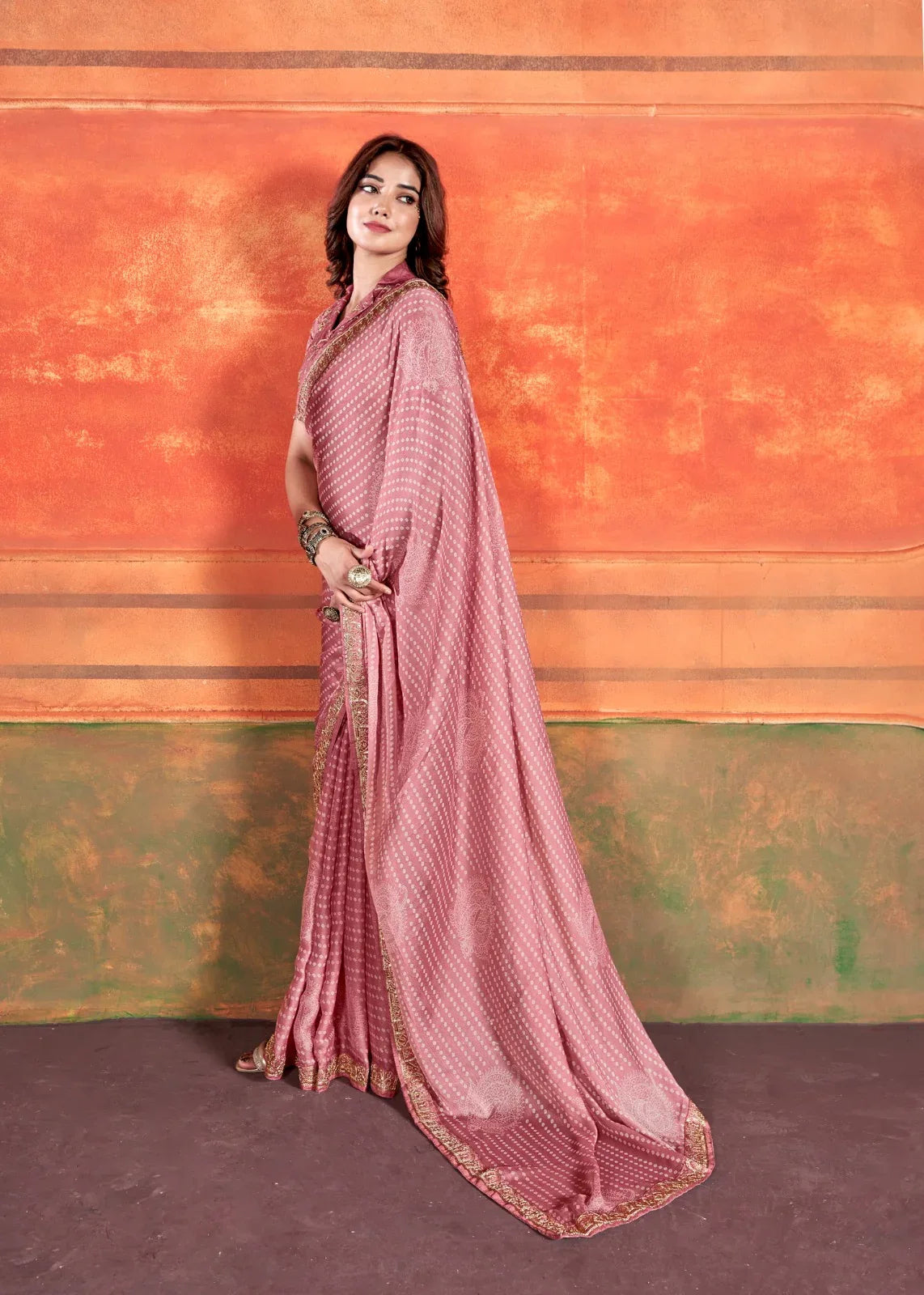Pihu By Stavan Chiffon Embroidery Saree D.No. 109 - Anant Exports