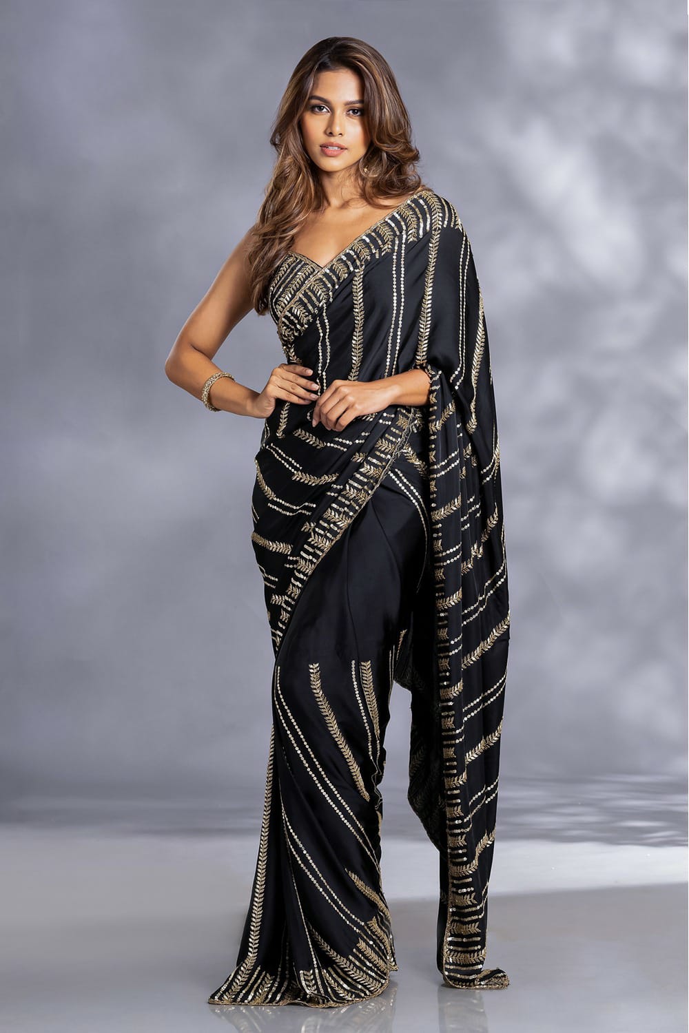 Manasvi Festive Wear Sequence Saree