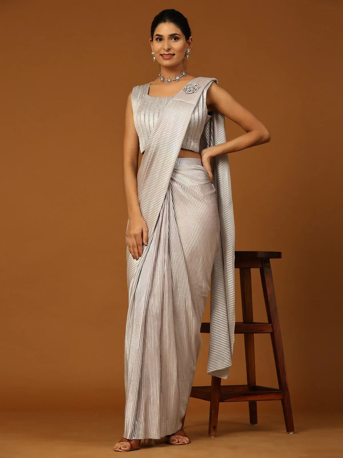 Beautiful Designer Ready To Wear Saree D.No. 101111