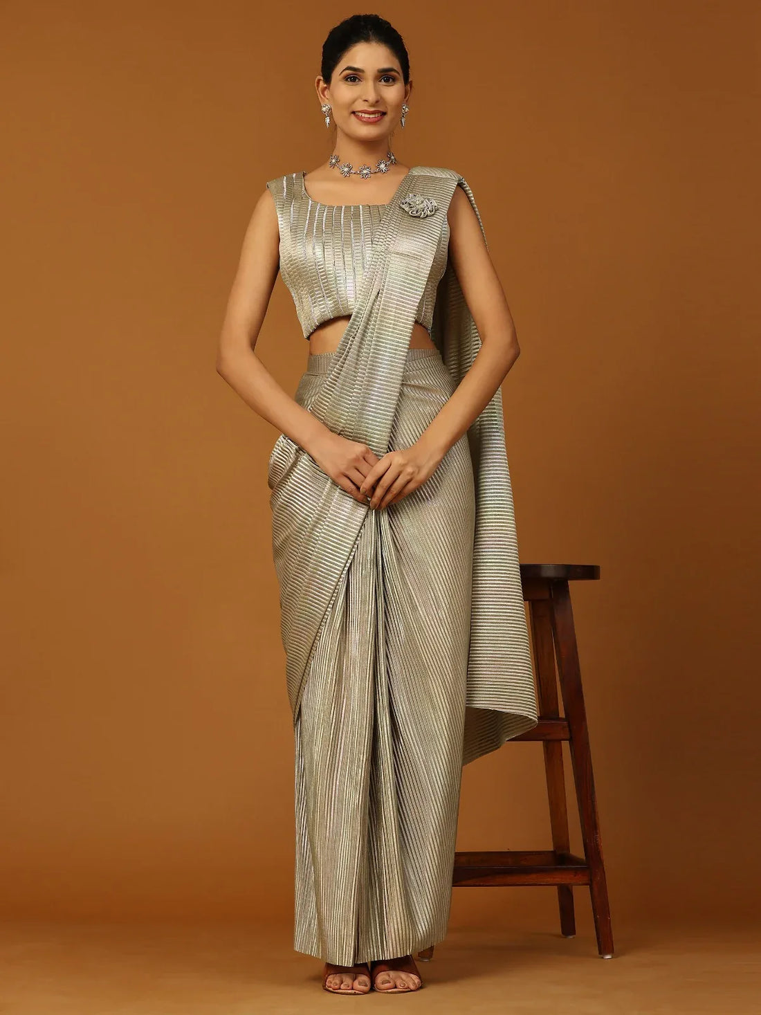Beautiful Designer Ready To Wear Saree D.No. 101111