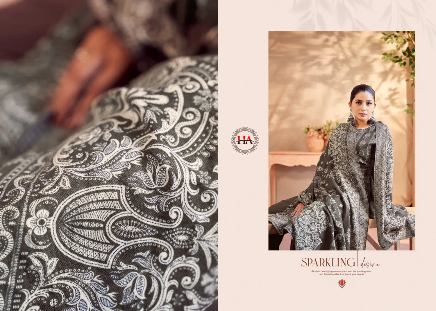 Zohra Zabeen Pure Pashmina Spun Digital Print Suit (395x08)