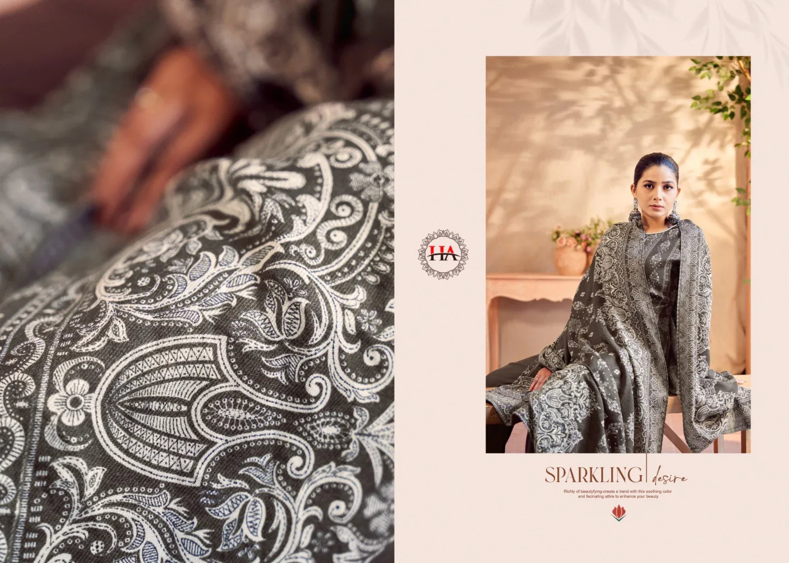 Zohra Zabeen Pure Pashmina Spun Digital Print Suit (395x08)