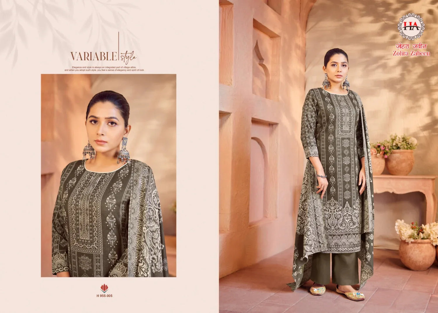 Zohra Zabeen Pure Pashmina Spun Digital Print Suit (395x08)