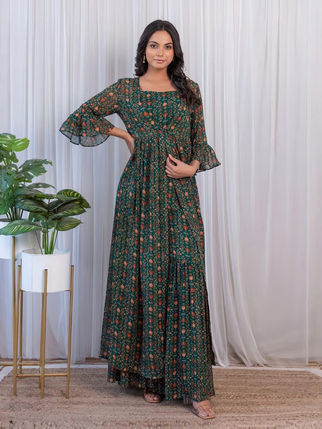 Designer Heavy Georgette Sharara Style Suit D.No.242