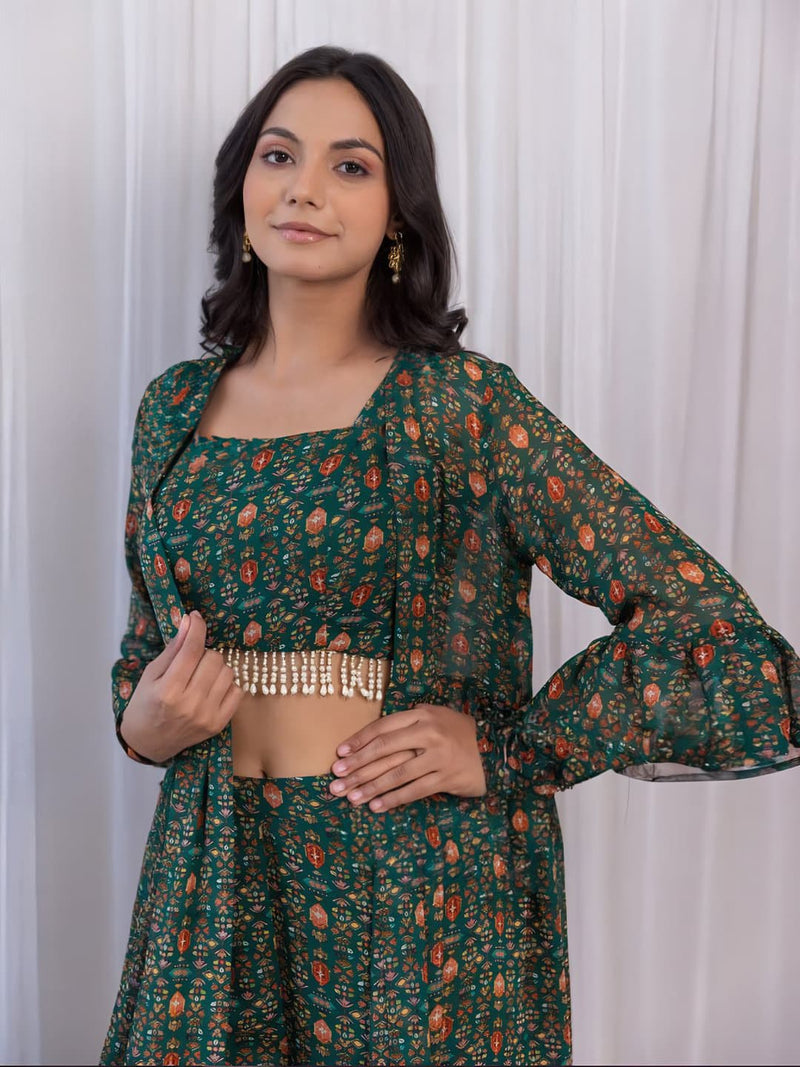 Designer Heavy Georgette Sharara Style Suit D.No.242