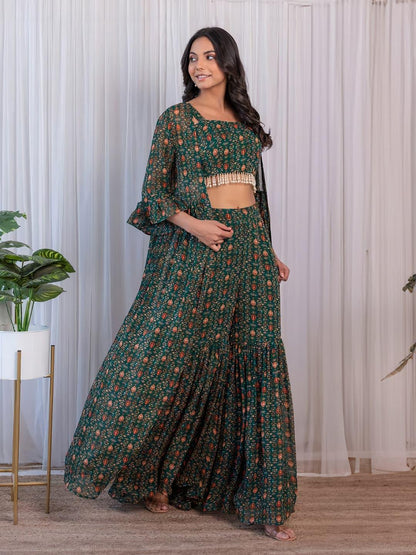 Designer Heavy Georgette Sharara Style Suit D.No.242
