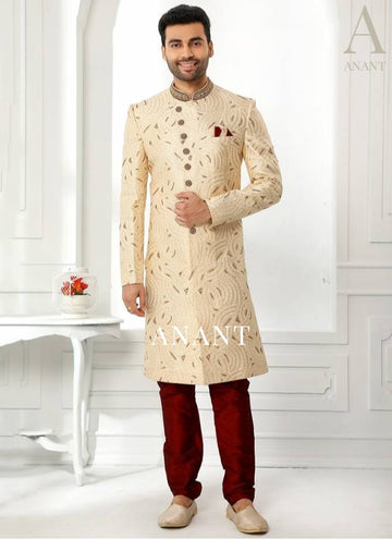 Wedding Wear Sherwani Suit D.No.14091