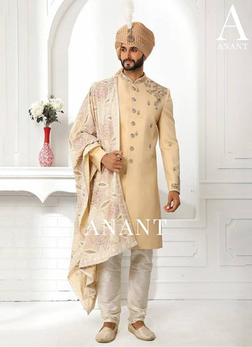 Wedding Wear Sherwani Suit D.No.14091