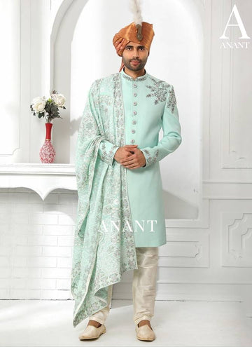 Wedding Wear Sherwani Suit D.No.14091