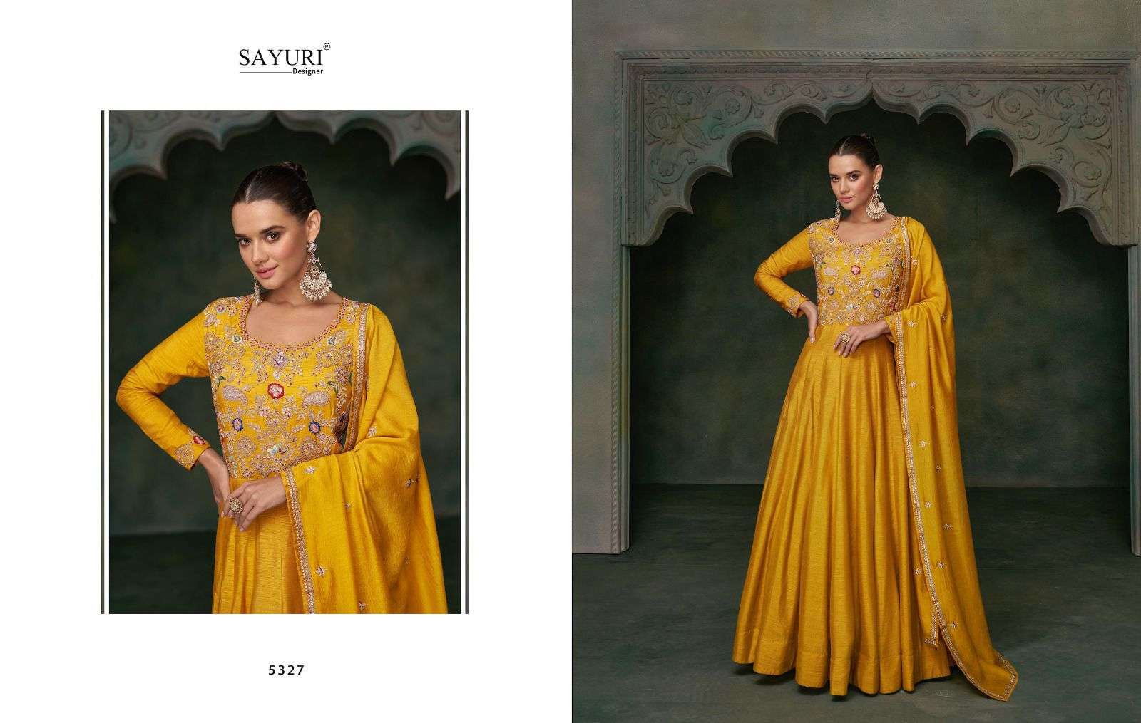 Sayuri Designer Bunaai D.no.5327 Latest Designer Anarkali Salwar Kameez