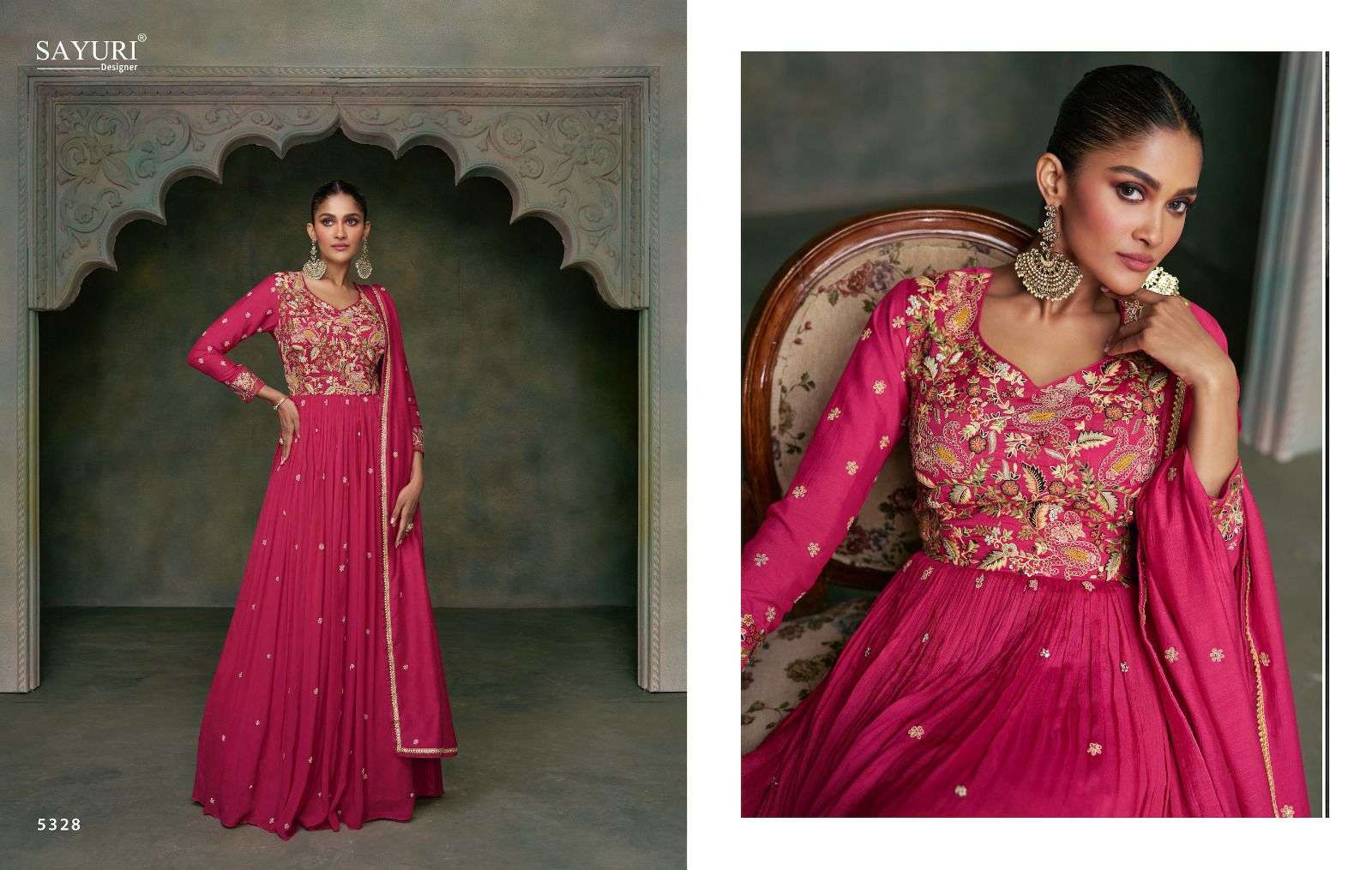 Sayuri Designer Bunaai D.no.5328 Latest Designer Anarkali Salwar Kameez