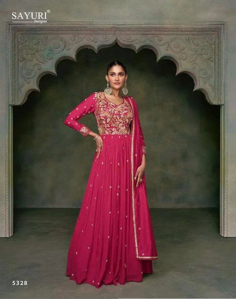 Sayuri Designer Bunaai D.no.5328 Latest Designer Anarkali Salwar Kameez