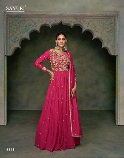 Sayuri Designer Bunaai D.no.5328 Latest Designer Anarkali Salwar Kameez