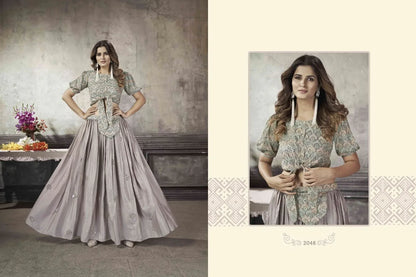 Party Wear Designer Crop top Style Lehenga Choli Frill &amp; Flare Vol. 5 Design 2048