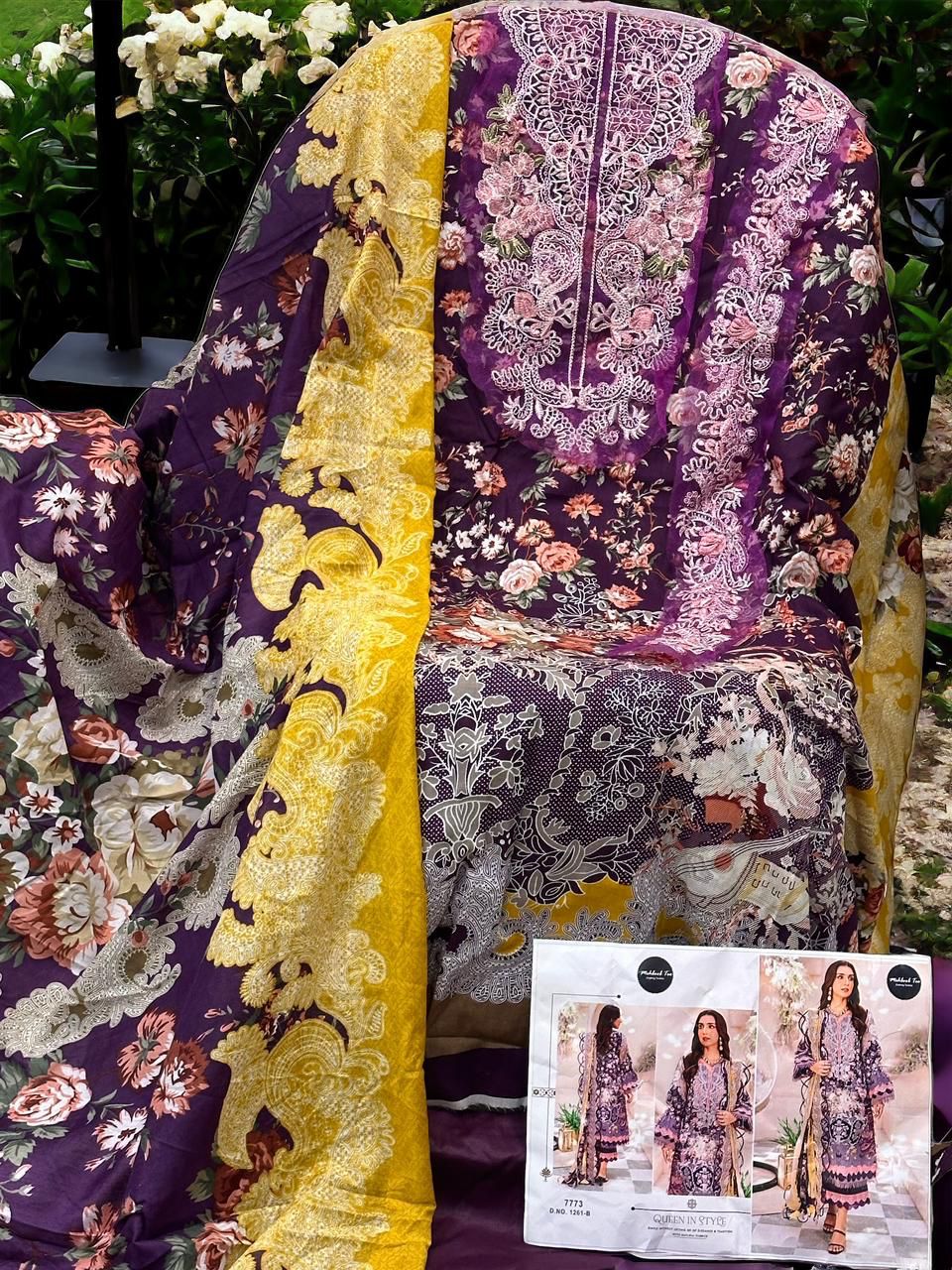 Beautiful Designer Pure Cotton Pakistani Suit D.No.1261