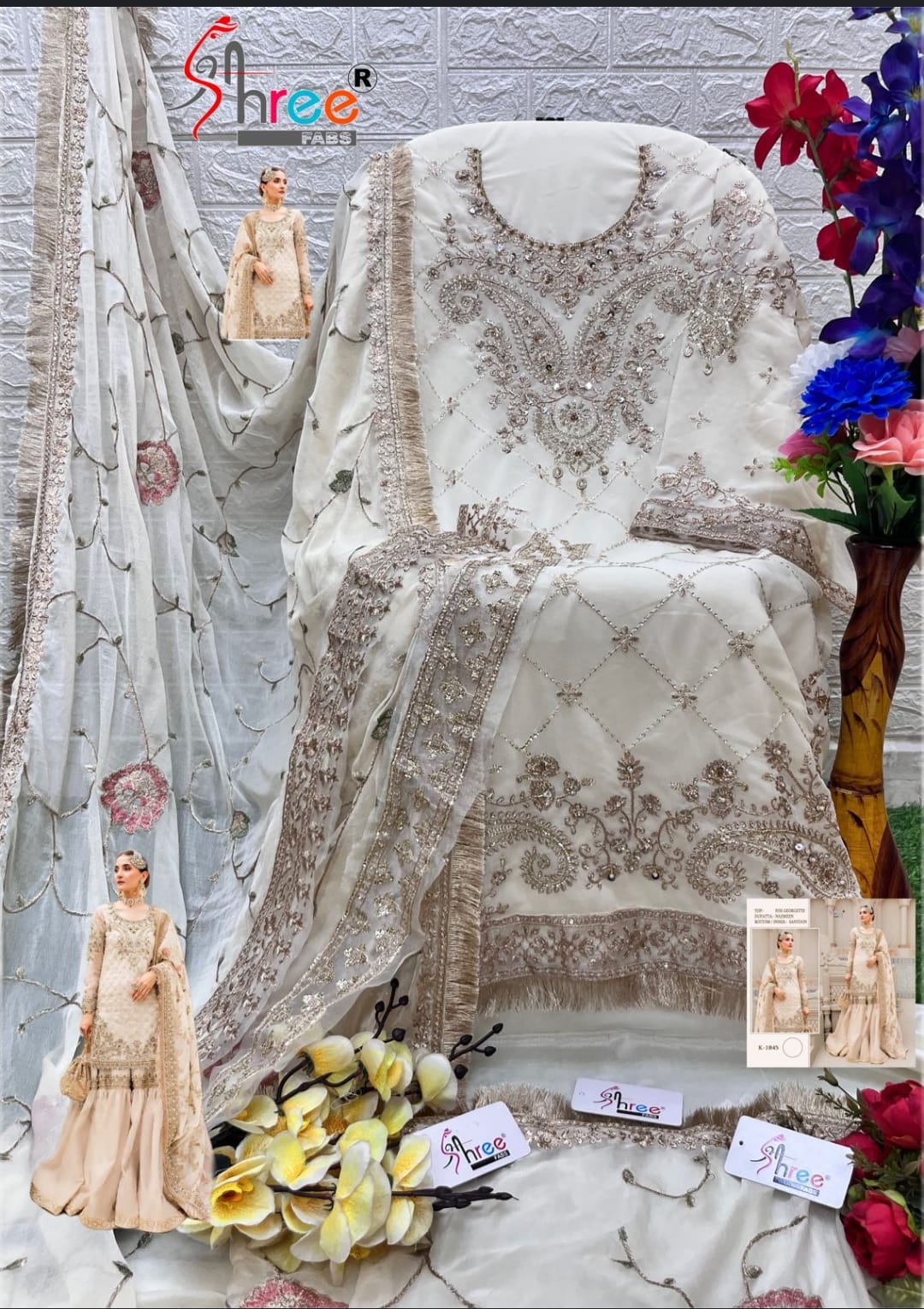 Shree Fab Mariya B Designer Pakistani Suit D.No.K-1845-C