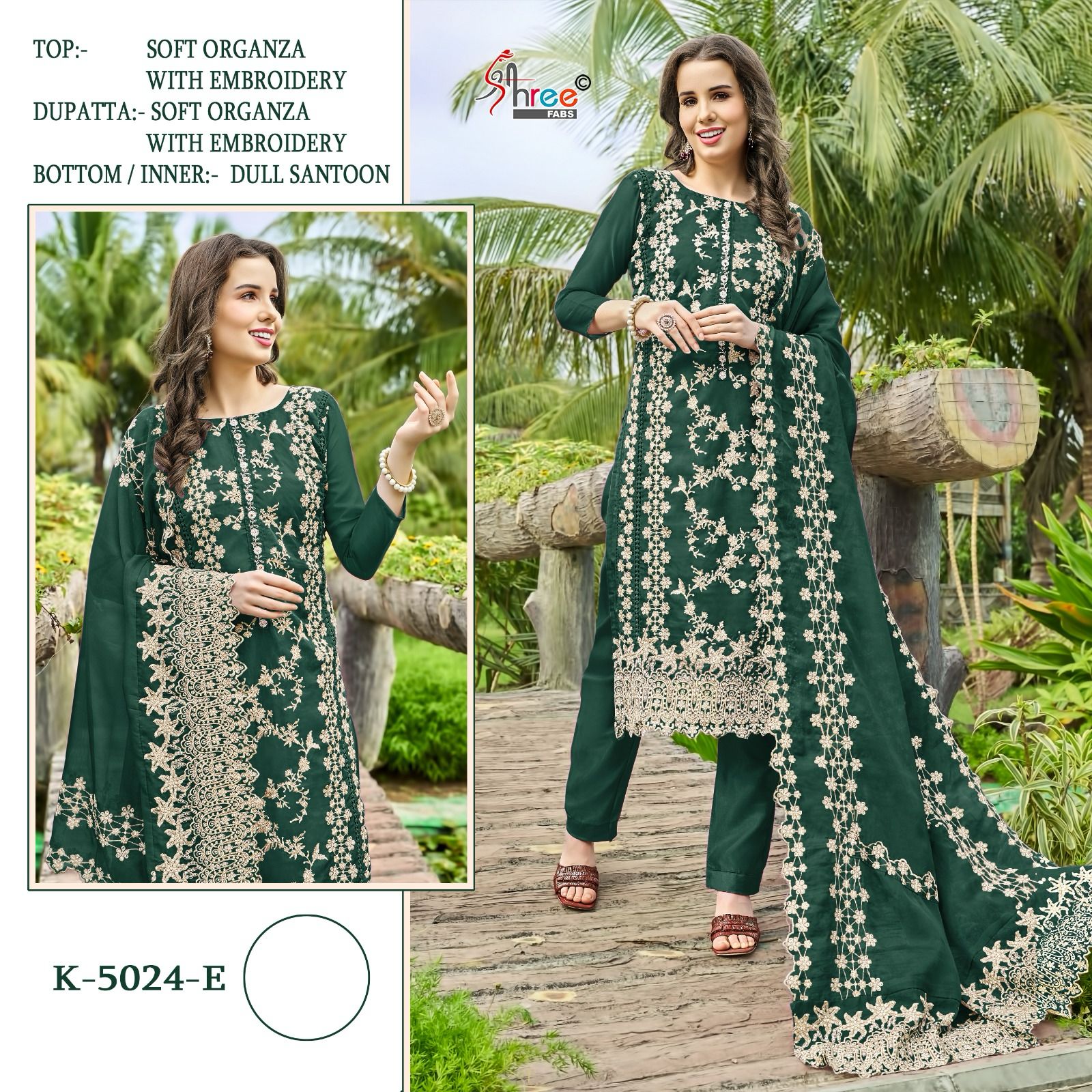 Shree Fab Designer Occasion Wear Pakistani Suit D.No.K-5024-E