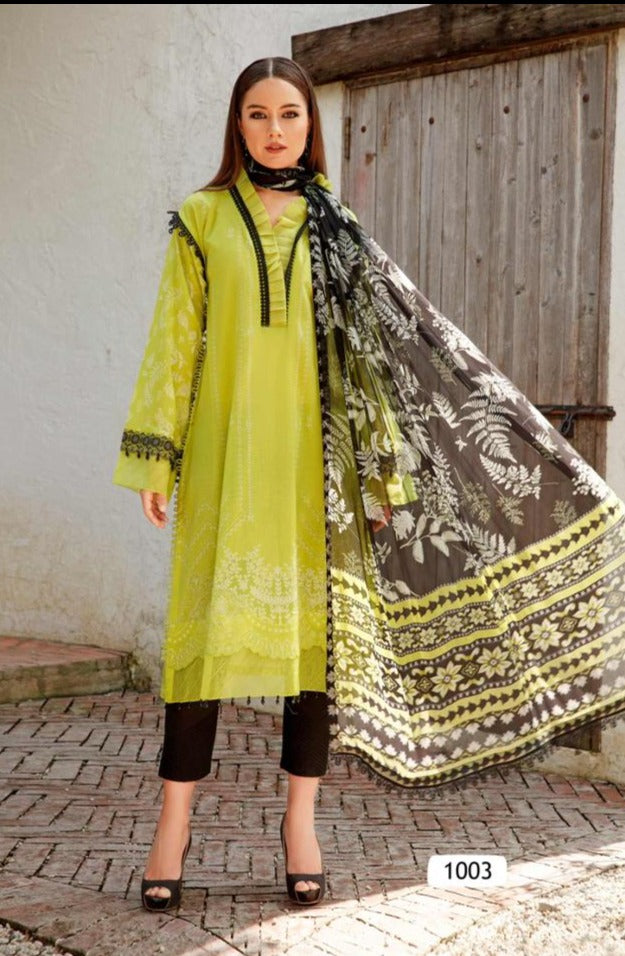 Hazzel M.Print Basics Pure Cotton Lawn D.No. 1003