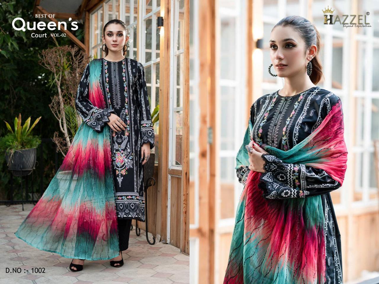Hazzel Best of Queen Court Vol-2 Designer Suit D.No. 1002