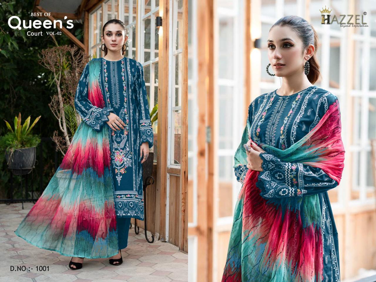 Hazzel Best of Queen Court Vol-2 Designer Suit D.No. 1001