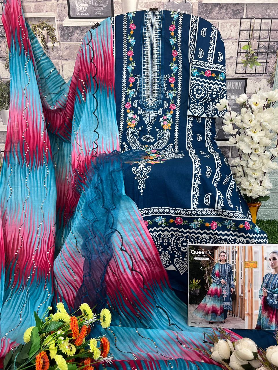 Hazzel Best of Queen Court Vol-2 Designer Suit D.No. 1001