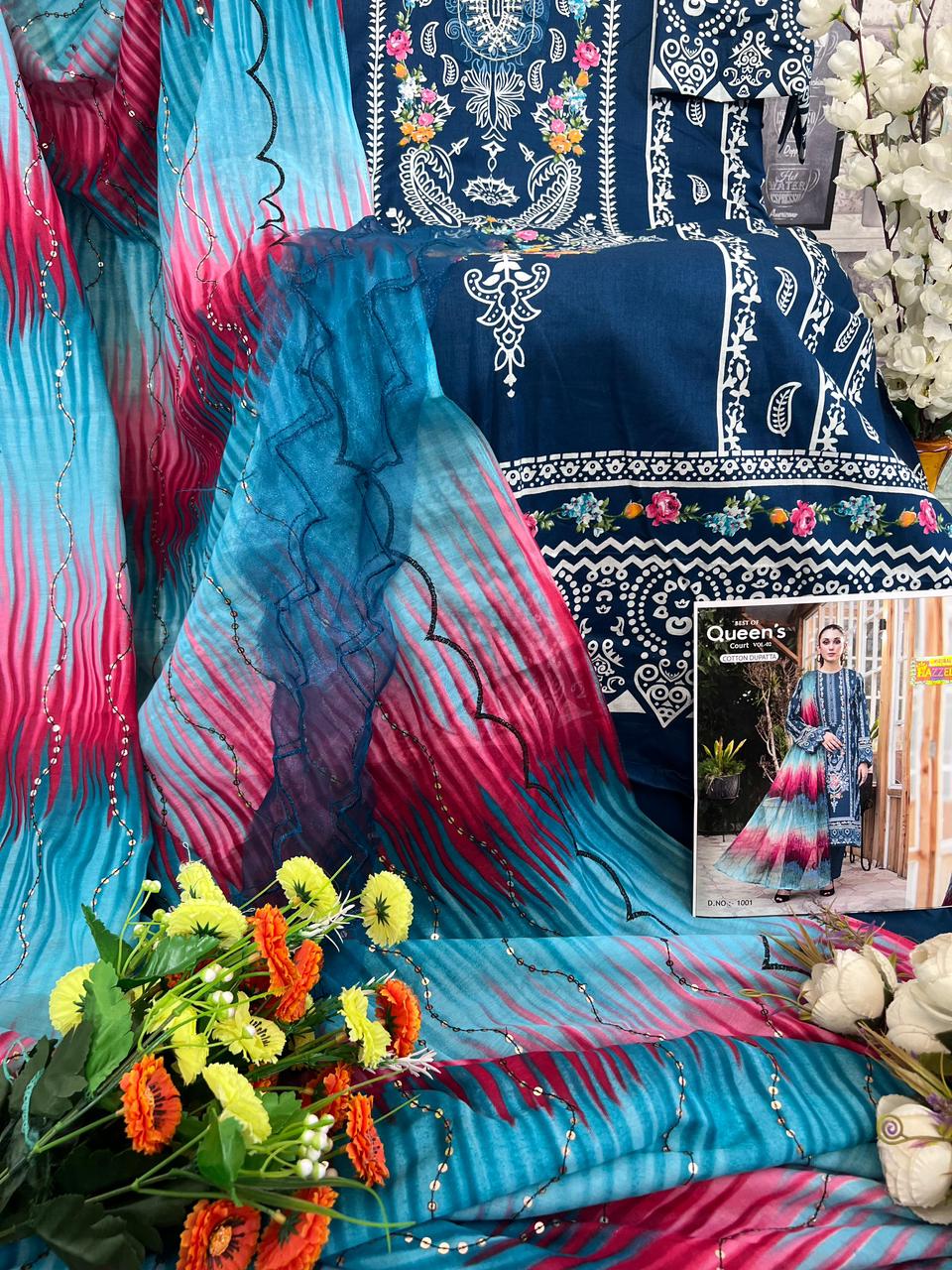 Hazzel Best of Queen Court Vol-2 Designer Suit D.No. 1001