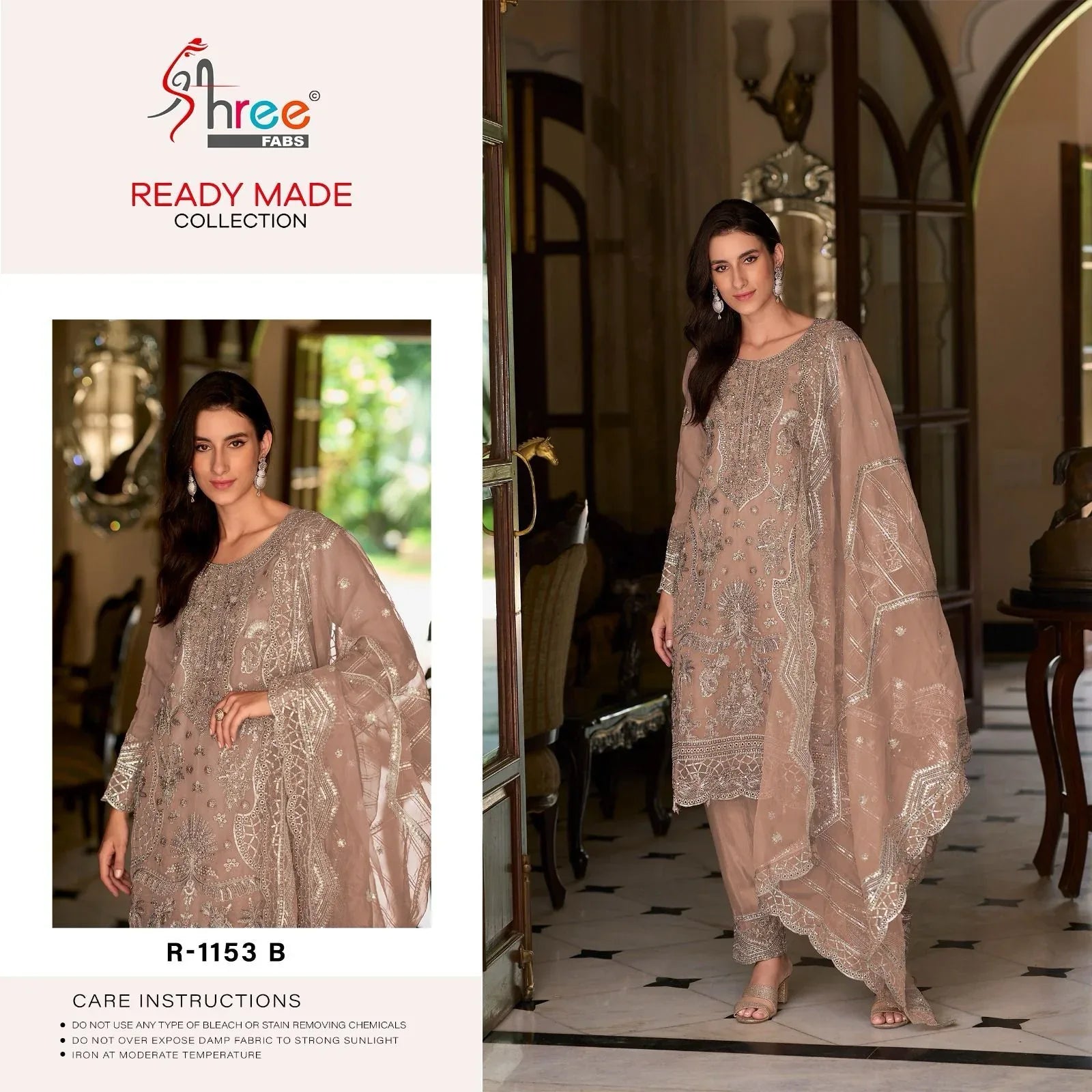 Shree Fab Presents Readymade Pakistani Suit D.No. R-1153-B