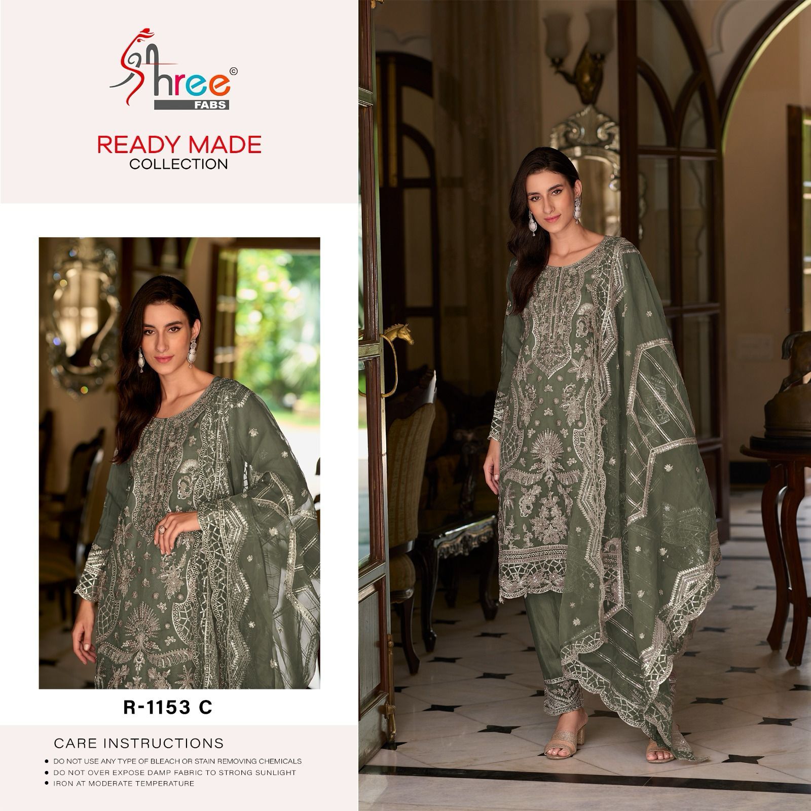 Shree Fab Presents Readymade Pakistani Suit D.No. R-1153-C