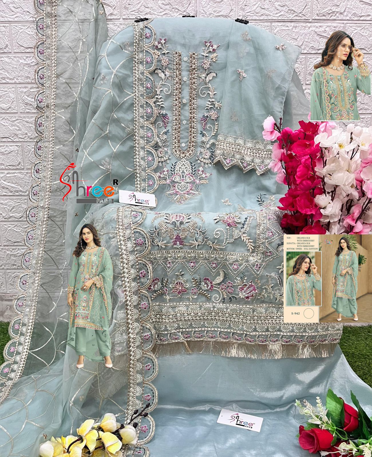 Shree Fab Presents Designer Pakistani Suit D.No. S-942-A