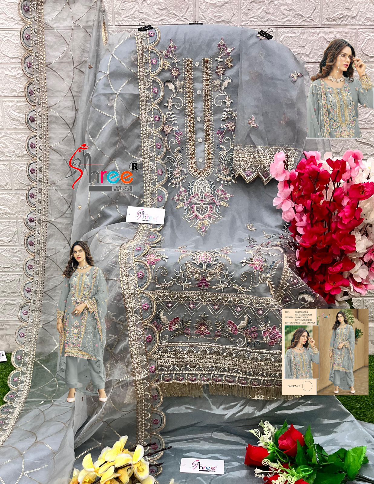 Shree Fab Presents Designer Pakistani Suit D.No. S-942-C