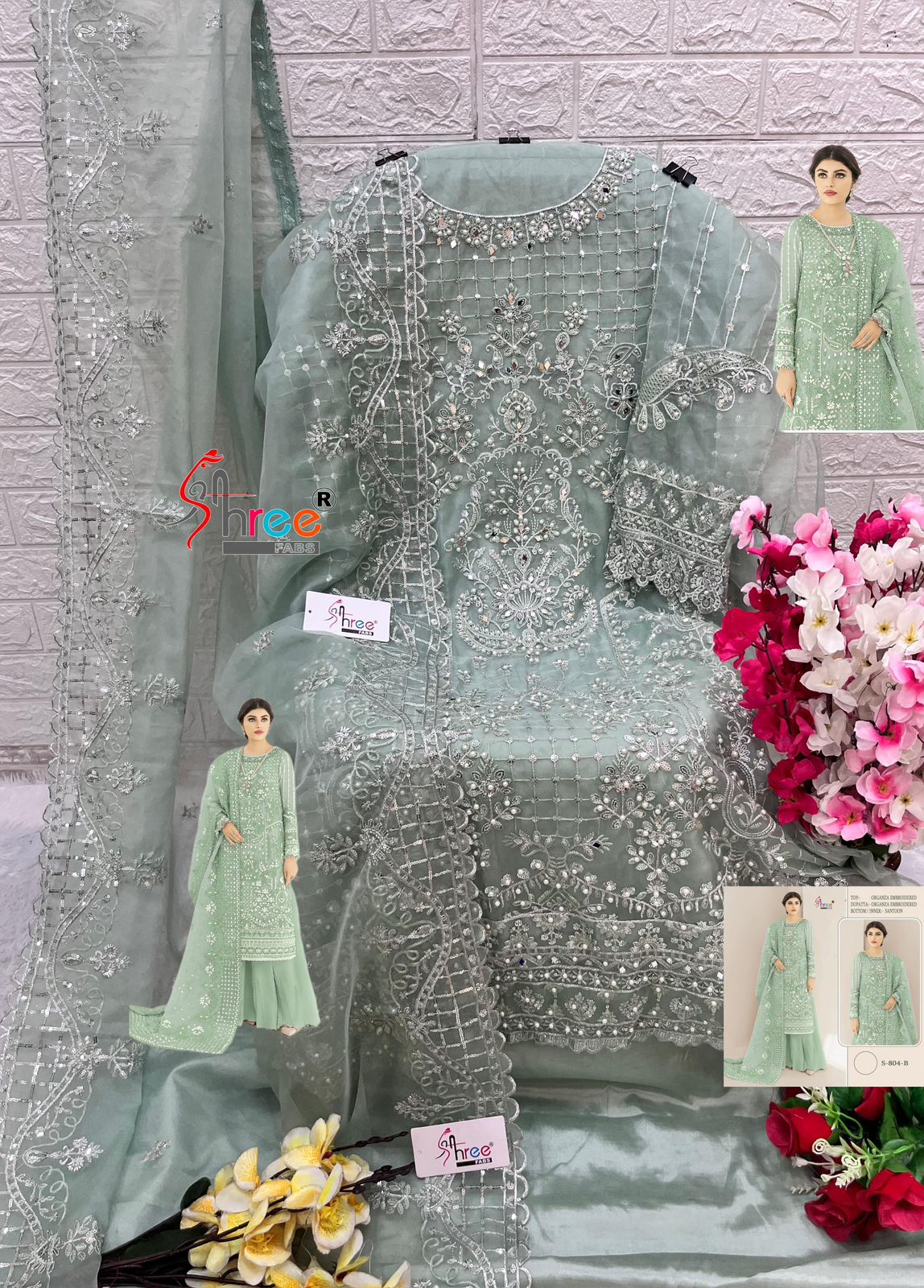 Shree Fab Presents Designer Pakistani Suit D.No. S-804-B