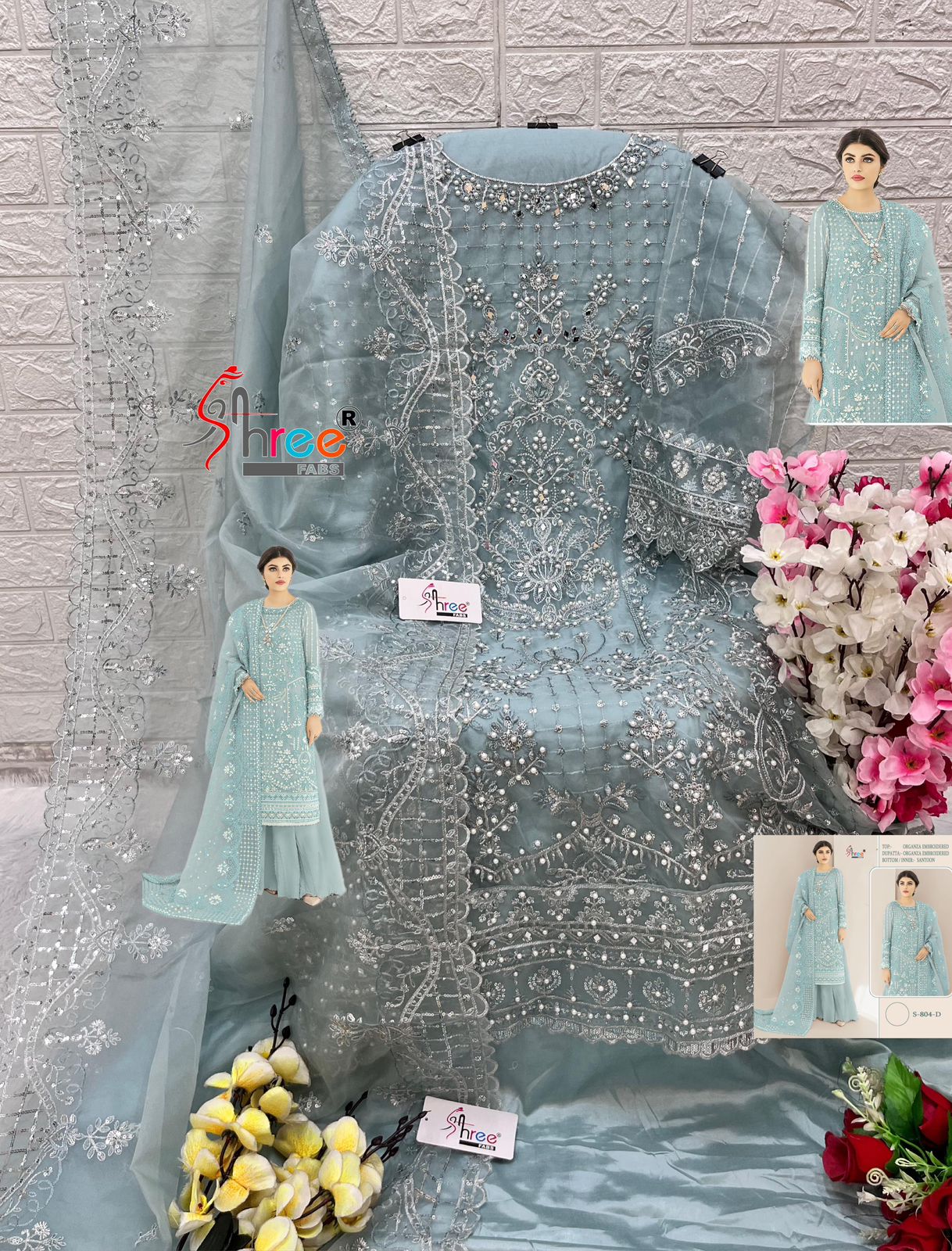 Shree Fab Presents Designer Pakistani Suit D.No. S-804-D