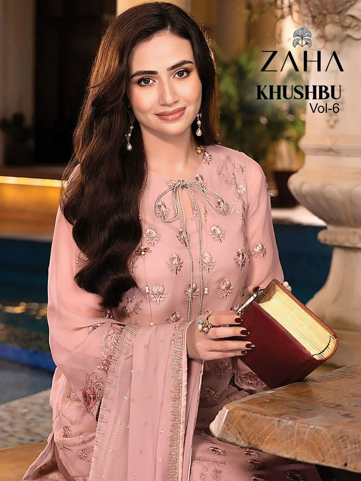 Zaha Khushbu Vol-6 Designer Pakistani Suit D.No.10149