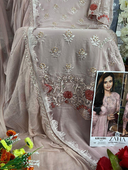 Zaha Khushbu Vol-6 Designer Pakistani Suit D.No.10149