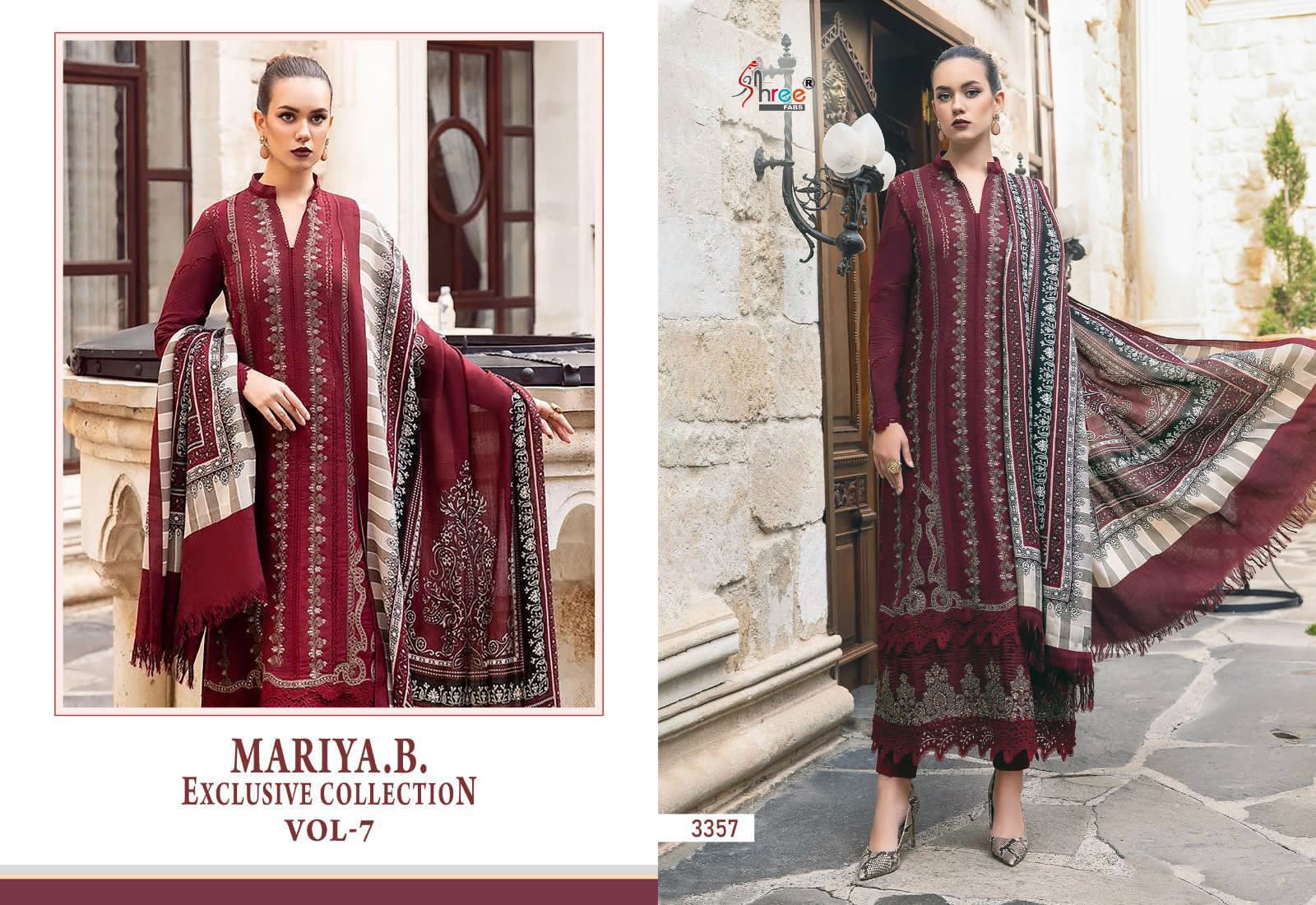 Shree Fab Presents Mariya.B Vol-7 Designer Pakistani Suit D.No.3357